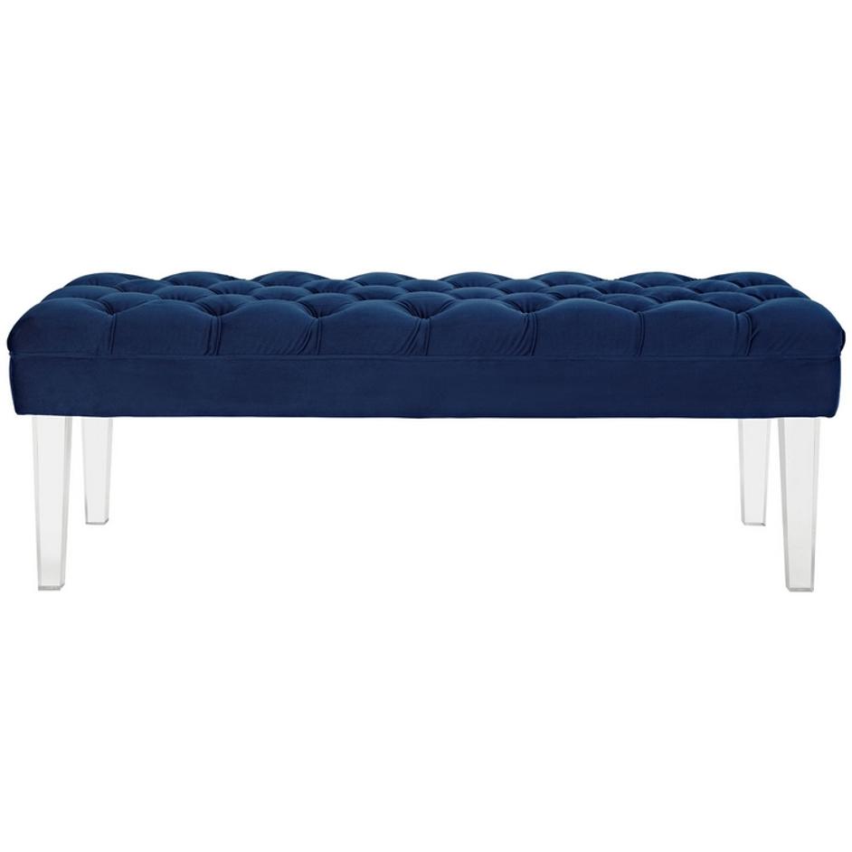 Percival Performance Velvet Bench In Navy by Modway Furniture