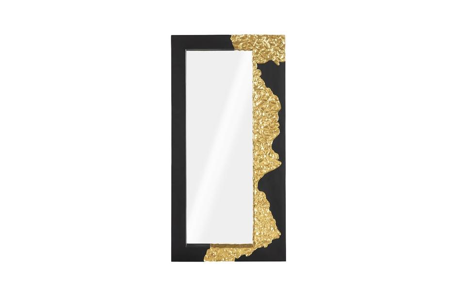 Mercury Mirror, Rectangle, Black, Gold Leaf by Phillips Collection
