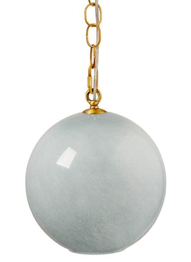 Camber 1-Light Glass Pendant, Blue by Jamie Young