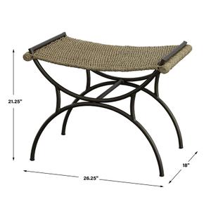 Playa Seagrass Small Bench by Uttermost