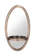 Petite Ogee Mirror & Shelf Gold by Zuo Modern