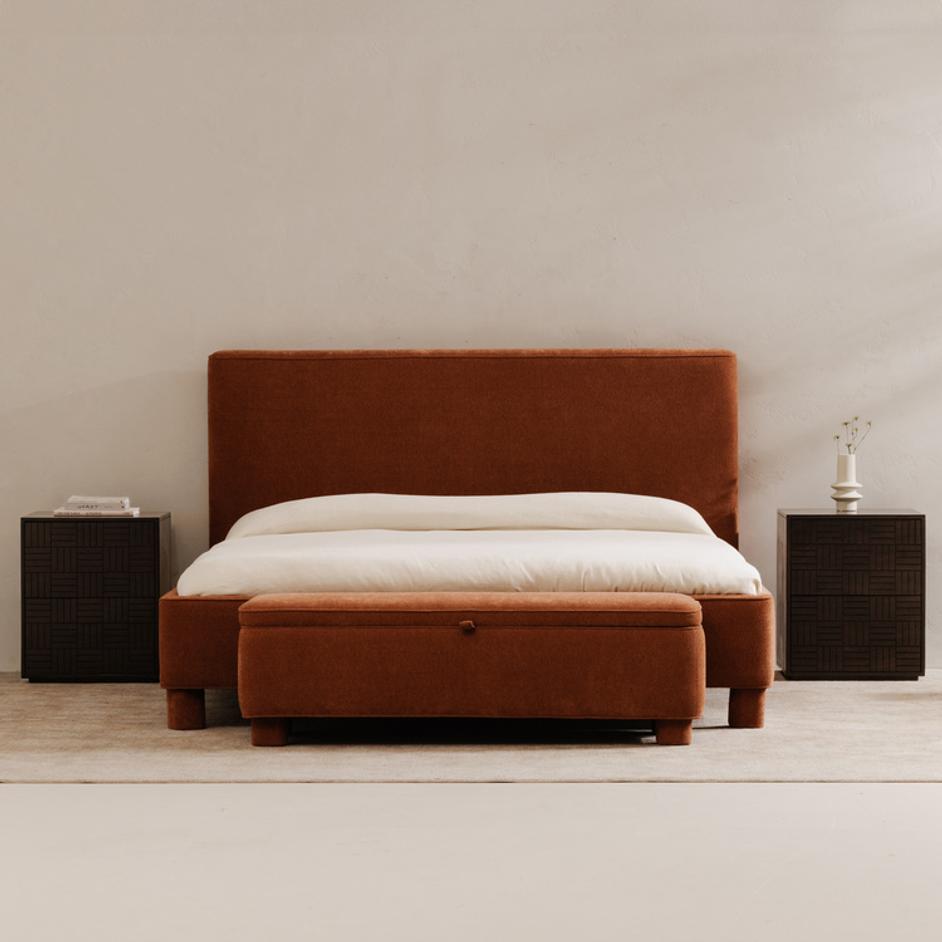 Ichigo Queen Bed Deep Orange by Moes Home