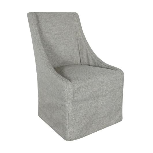Warwick Upholstered Rolling Dining Chair Granite by Classic Home