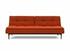 DUBLEXO SLEEPER SOFA in ELEGANCE PAPRIKA FABRIC WITH Dark Wood LEGS 506 by INNOVATION USA