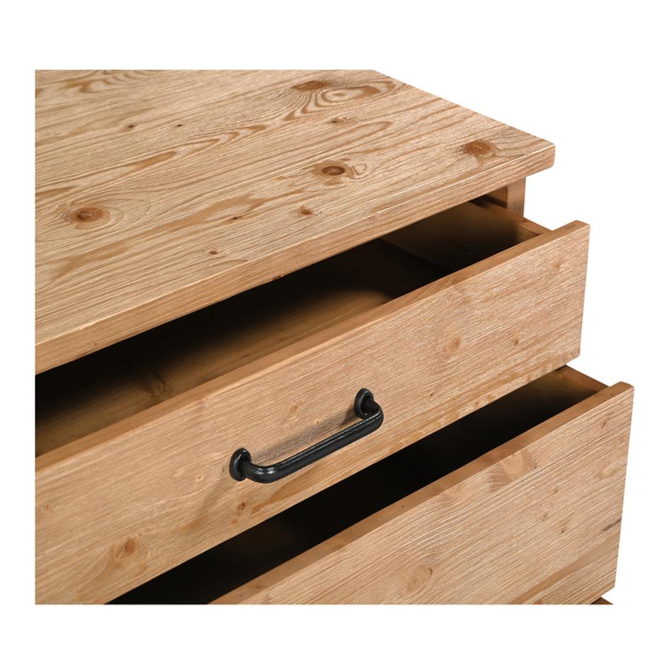 Tade 3 Drawer Nighstand Honey Pine by Moes Home
