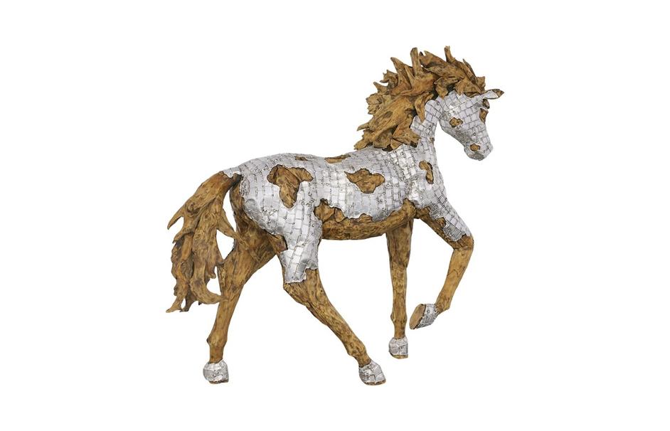Mustang Horse Armored Sculpture, Galloping by Phillips Collection