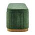 Clinton Chenille Storage Bench, Seneca Green  by New Pacific Direct
