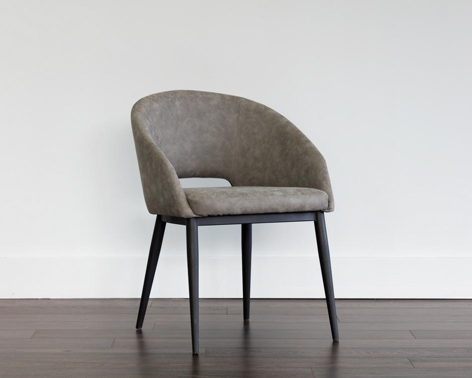 Thatcher Dining Chair - Black - Antique Grey by Sunpan