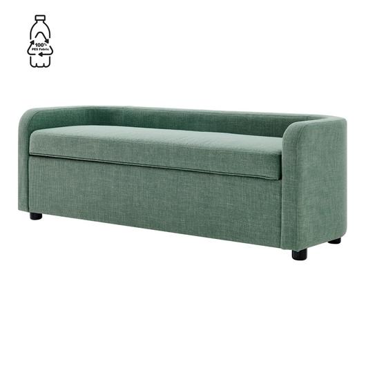 Wendy KD Fabric Storage Bench, Meridian Sea Green by New Pacific Direct