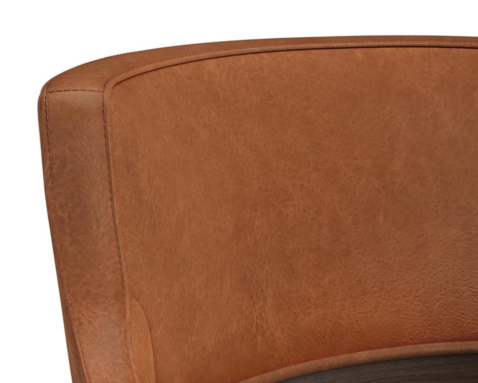 BRYLEA BARSTOOL - BROWN - SHALIMAR TOBACCO LEATHER by Sunpan