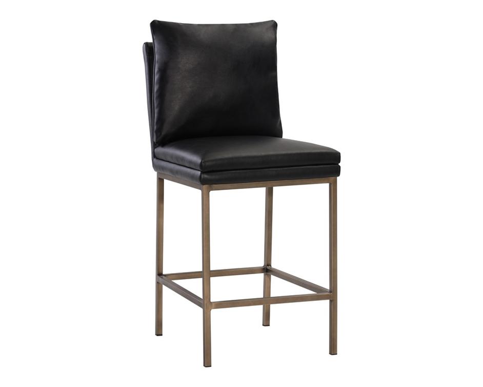 Paige Counter Stool - Bravo Black by Sunpan