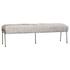 Merritt Velvet Fabric Pleated Bench In Dulce Sand by New Pacific Direct