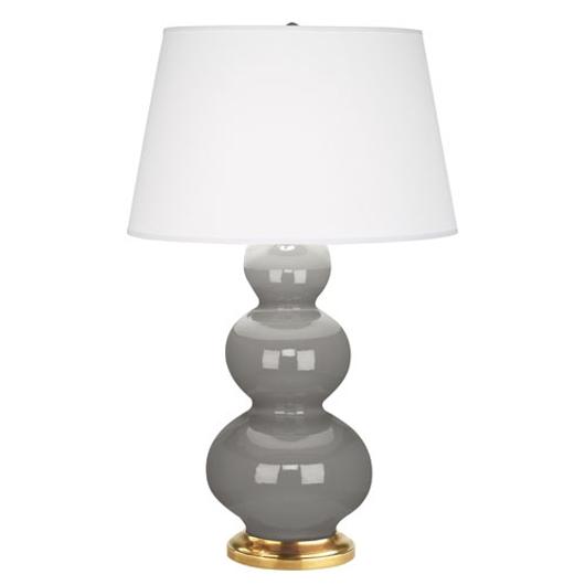 Smokey Taupe Triple Gourd Table Lamp by Robert Abbey