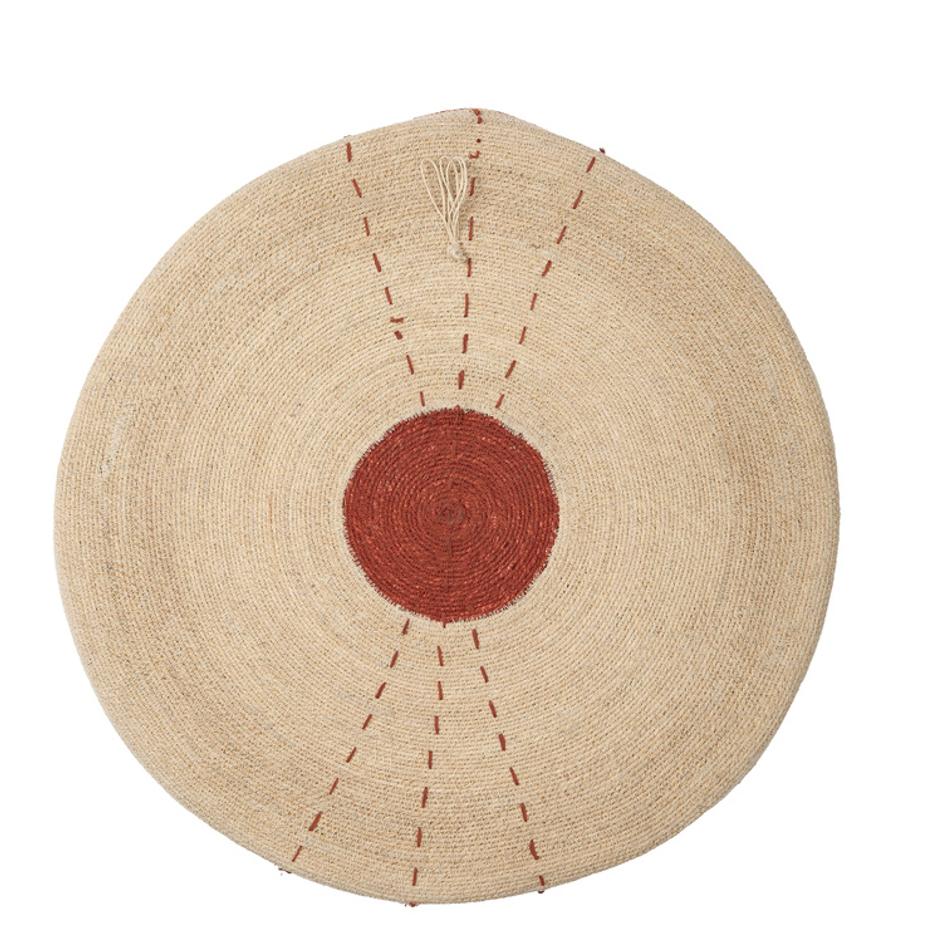 Sundial Seagrass Round Wall Art, Rust by Jamie Young