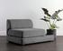 HARMONY MODULAR - ARMLESS CHAIR - RIGHT SHELF - DANNY DARK GREY by Sunpan