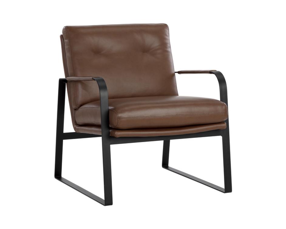 STERLING LOUNGE CHAIR - MISSOURI MAHOGANY LEATHER by Sunpan