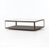 Shagreen Shadow Box Coffee Table-Brass by FOUR HANDS