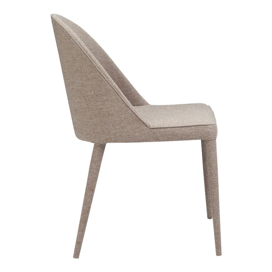 BURTON FABRIC DINING CHAIR LIGHT GREY by Moes Home