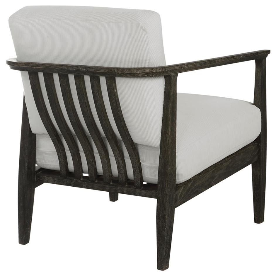 Brunei White Accent Chair by Uttermost