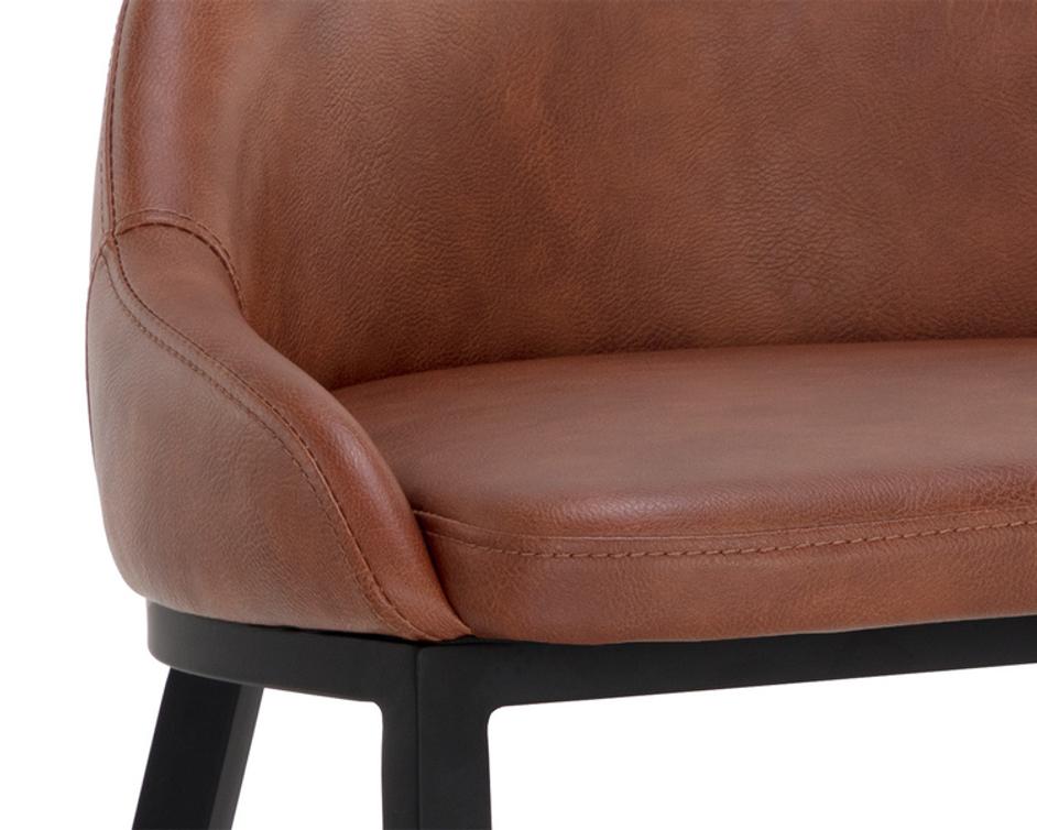 ASTRA COUNTER STOOL - BLACK - CINNAMON BROWN by Sunpan
