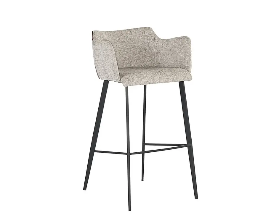 Griffin Barstool - November Grey / Bravo Cognac by Sunpan