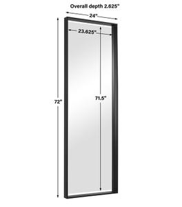 Kahn Oversized Black Rectangular Mirror by Uttermost