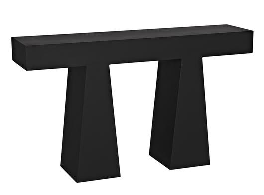 Wendell Industrial Steel Console in Matte Black by Noir Furniture