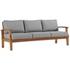 Quay Outdoor Patio Teak Sofa In Natural Gray by Modway Furniture