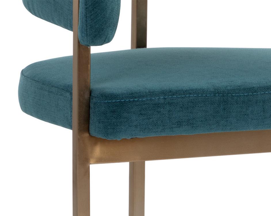 MARRIS DINING ARMCHAIR - GOLD - DANNY TEAL by Sunpan