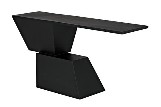 Pieta Console in Matte Black Industrial Steel by Noir Furniture