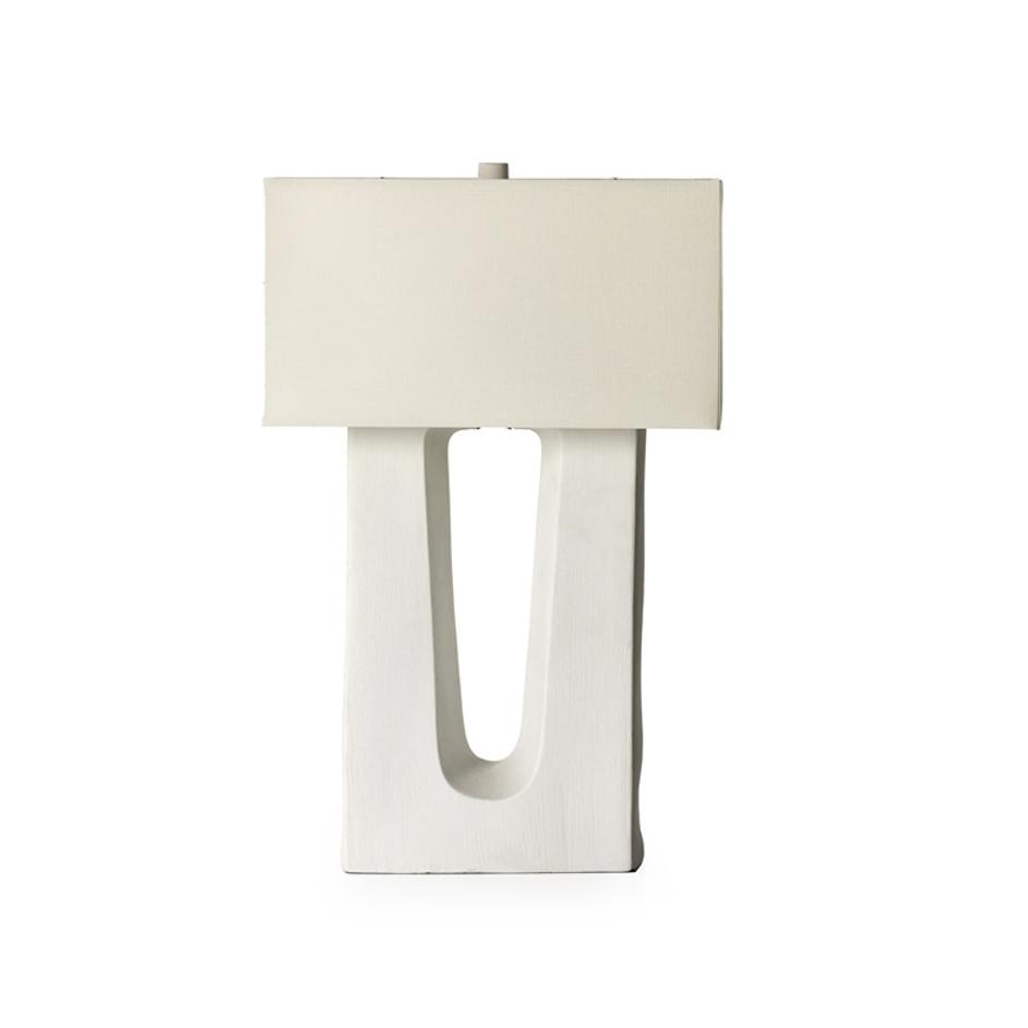 Cuit Table Lamp In Matte White Ceramic by FOUR HANDS
