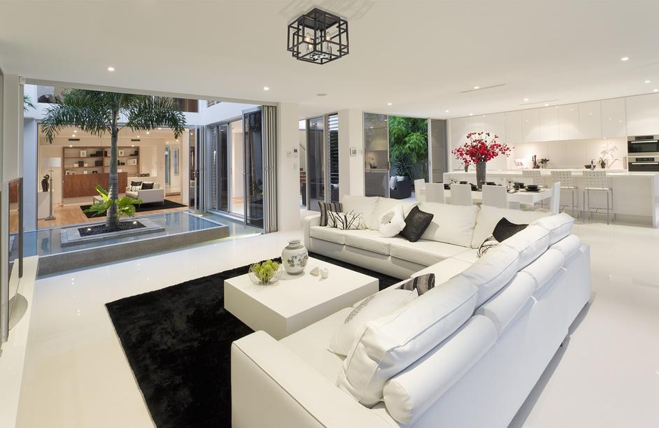 Titania 4 Light Flush Mount in Black + Chrome Finish by Z-Lite