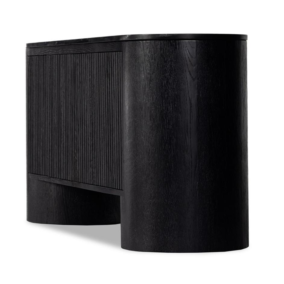 Giovani Media Console In Black Marble by FOUR HANDS