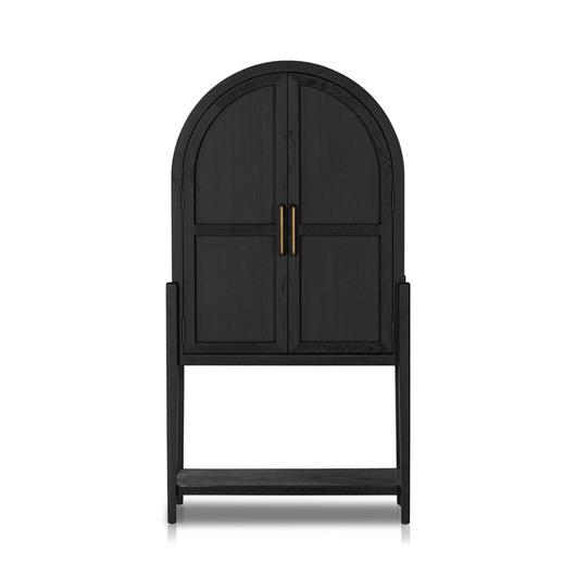 Tolle Bar Cabinet - Drifted Matte Black by Four Hands