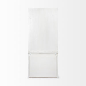 Fairview I  White and Medium Brown Wood Three Shelf Shelving Unit
