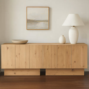 Moe's Shawn Natural Sideboard with Oak Base