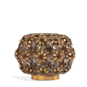 Rococo Vase/ Lantern, Gold 9"H