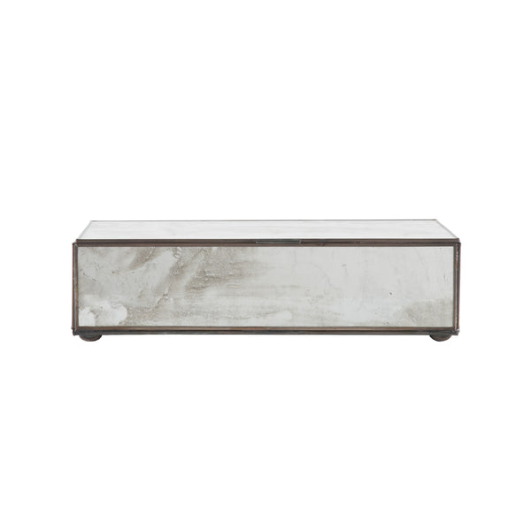 RECTANGULAR BOX WITH ANTIQUE MIRROR