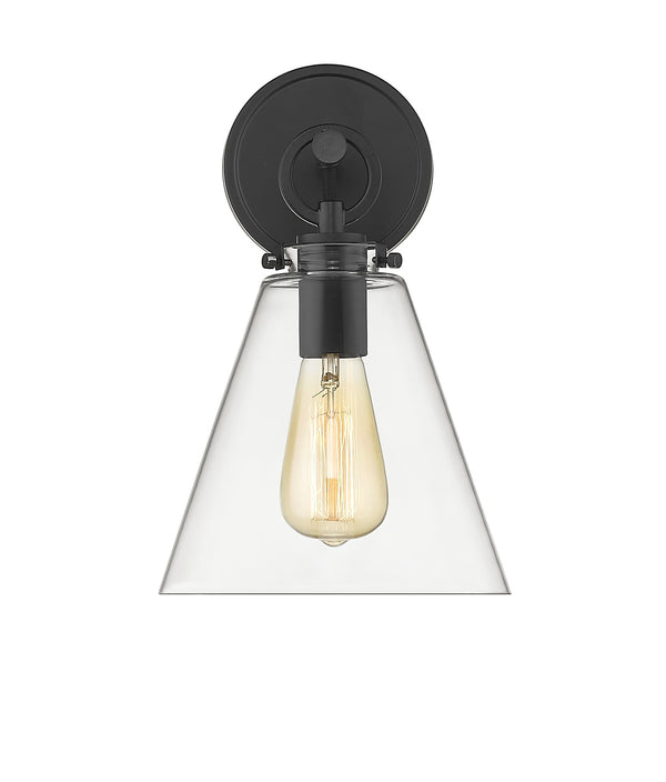 Harper 1 Light Wall Sconce in Matte Black Finish