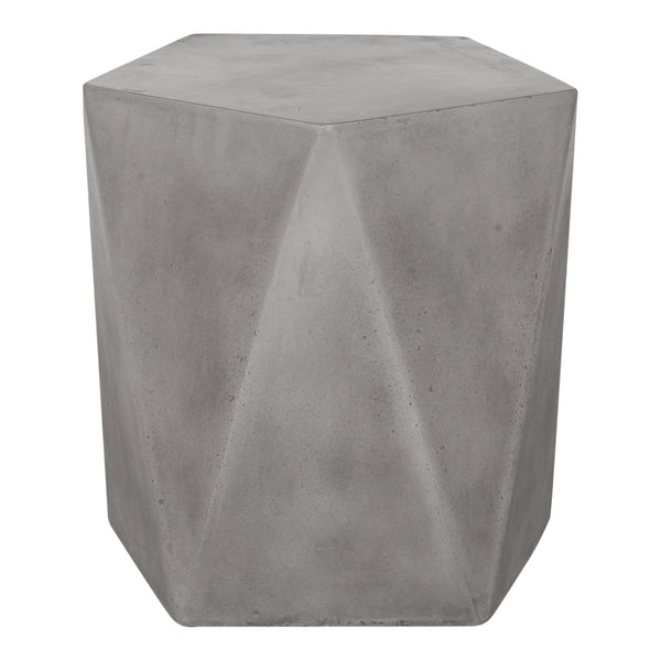 Moe's Gem Outdoor Stool in Grey Concrete