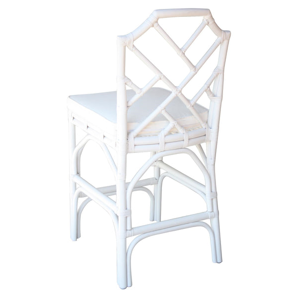 Kara Rattan Counter Stool In White 