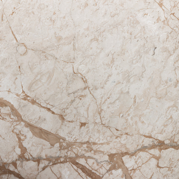 Modern Marble Plinth End Table in Desert Type