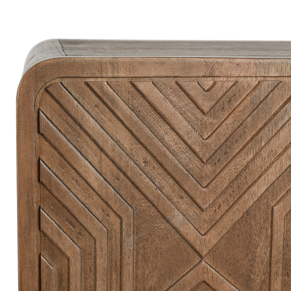 Holmes Mango Wood Bar Cabinet - Artisan Brown