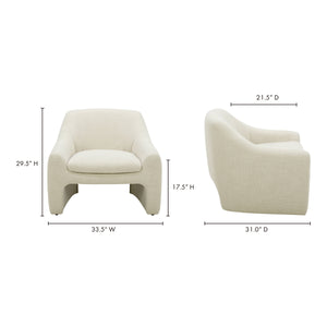Kenzie Accent Chair in Textured Dune Fabric