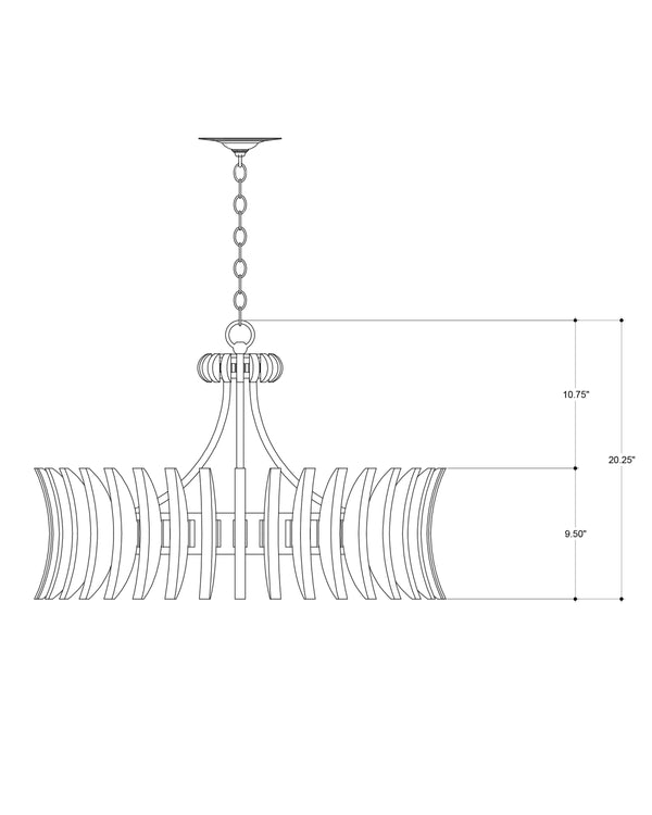 Coquette Chandelier In Antique Brass