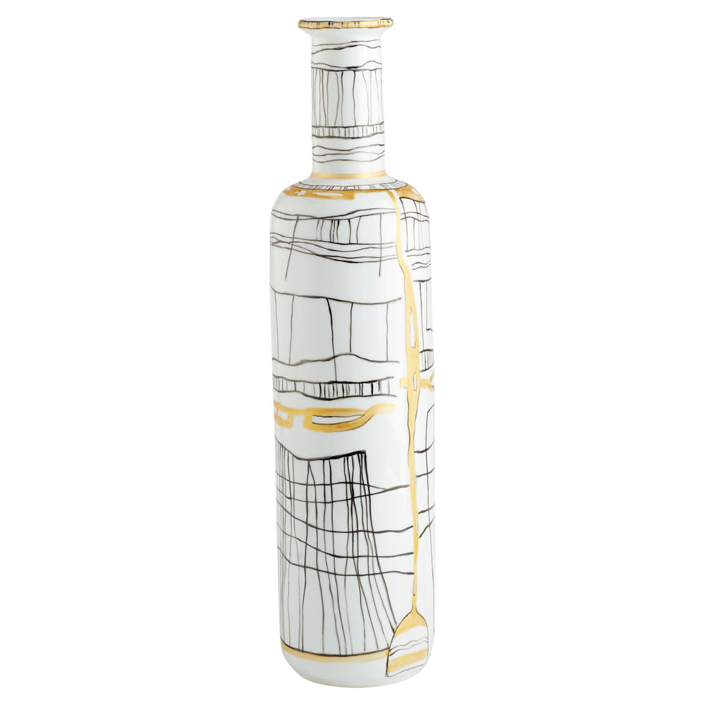 Lindus Vase | Black | White - Large