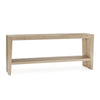 Troy Solid Wood Rectangle Console Table in Aged Cream