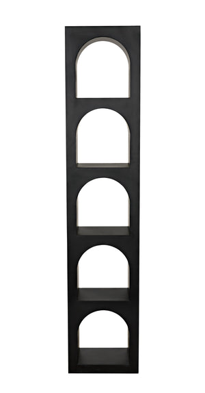 C-Series Aqueduct Bookcase in Matte Black Industrial Steel