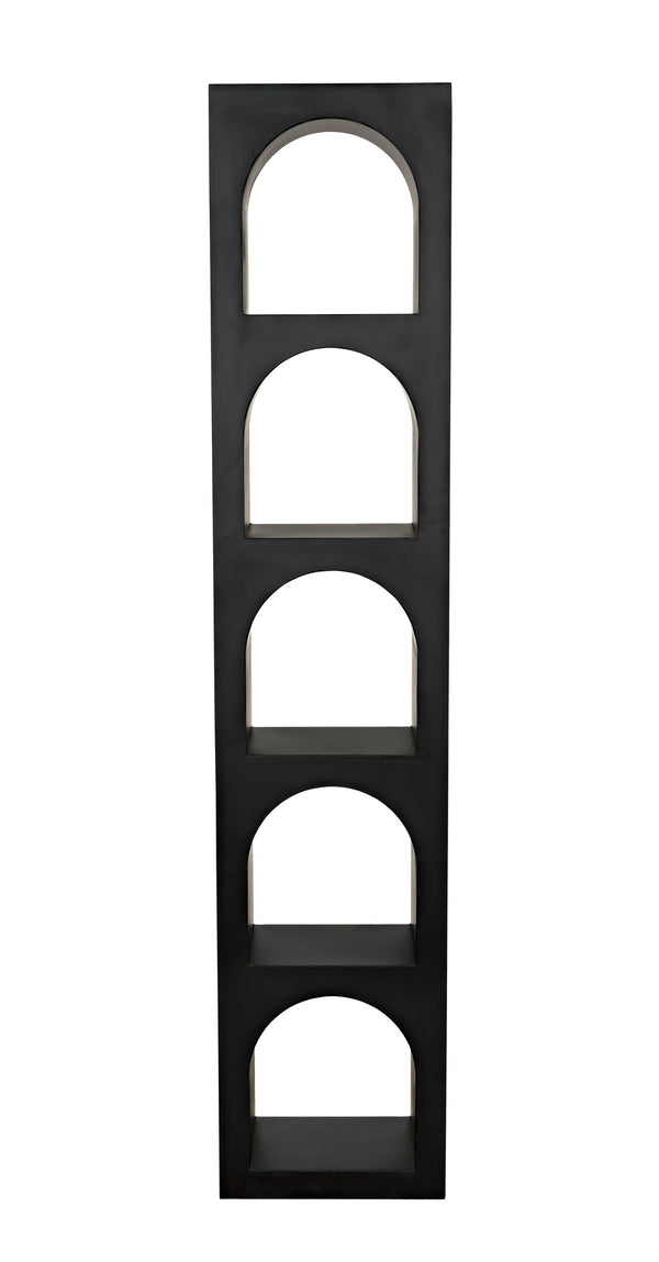 C-Series Aqueduct Bookcase in Matte Black Industrial Steel
