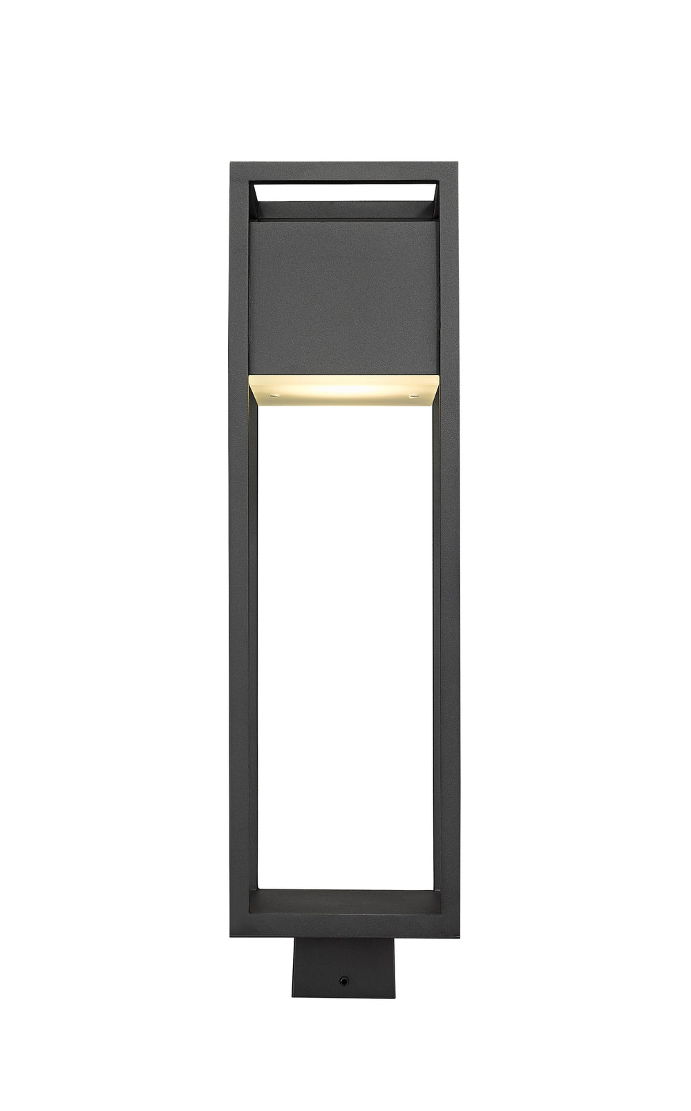 Barwick 1 Light Outdoor Post Mount Fixture in Black Finish